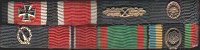 57 ribbon bar Wehrmact with mini medal bar and photos of original wearer