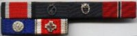 6 Place ribbon bar with Fire Brigade Cross
